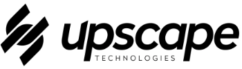 Upscape Technologies logo black and white