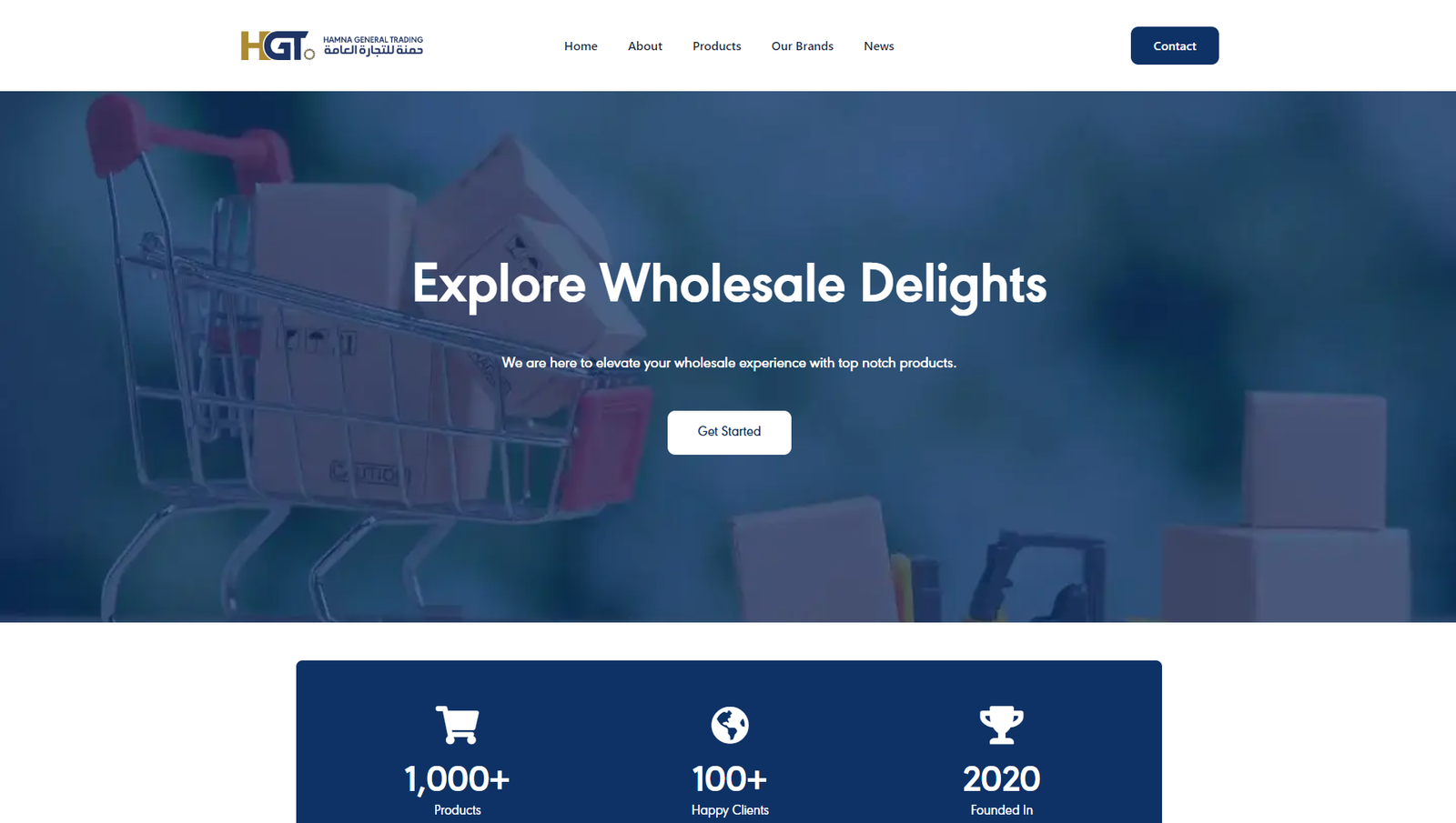 HAMNA GENERAL TRADING Wholesale Distributor Web Design Case Study